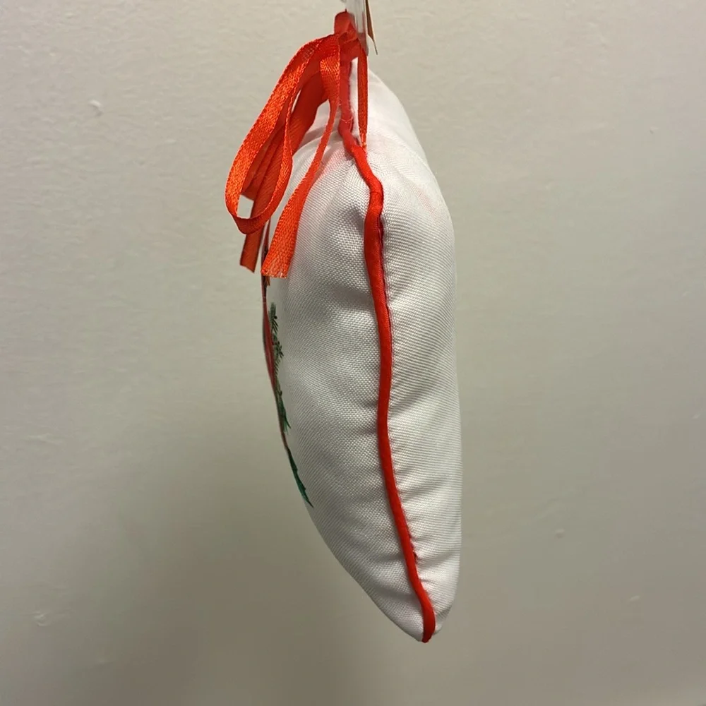NWT- Cardinal Plush Door Hanger with Poinsetta